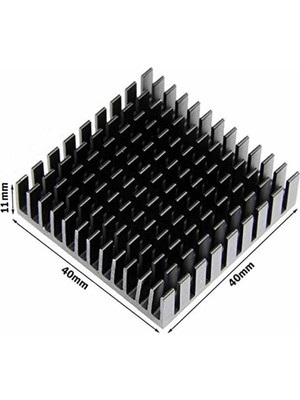 Roboyol Store Aluminyum Soğutucu 4X4CM Altın Renk 40X40MM 143 Kanat Pasif Radyatör Peltier