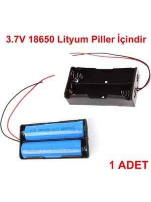 Roboyol Store Ikili 2 Li 18650 Pil Yuvası Kablolu Tutucu 7.4V Pil Şarj Kutusu