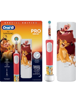 Oral-B Vitality Pro Lion King Özel Seri Çocuklar İçin Şarj Edilebilir Diş Fırçası
