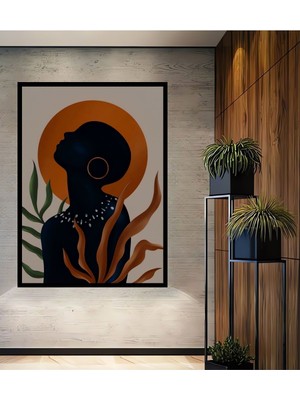 Teona Ahşap Ahşap Bohem Dekorasyon Yüksek Kaliteli Tasarım Tablo Çerçeve Görünümlü Dikey Duvar Dekorasyon Tablo