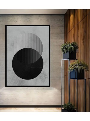 Ahşap Tablo Baskılı Modern Minimal Soyut Modern Ev Ofis Otel Dekor Tablo Çerçeve Görünümlü Tablo