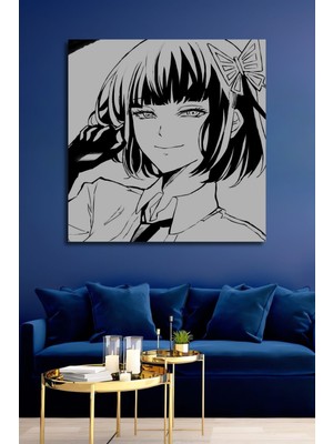 Teona Ahşap Dekoratif Dikey Anime Duvar Tablo Ahşap Dikdörtgen Tablo
