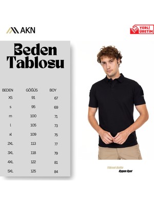 Akıncılar Outdoor 708 Kısa Kol Polo Yaka Taktik T-Shirt - Bej