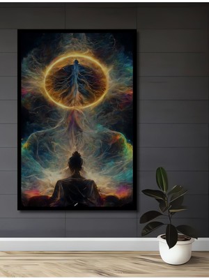 3 Boyutlu Tropikal Doğa Manzara Temalı Ahşap Tablo Çerçeve Görünümlü Dikey Duvar Dekorasyon Tablosu