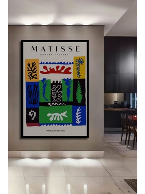 Teona Ahşap Ahşap Soyut Renkli Desenler Matisse Gallery Modern Art Tablo Çerçeve Görünümlü Dikey Duvar Tablo