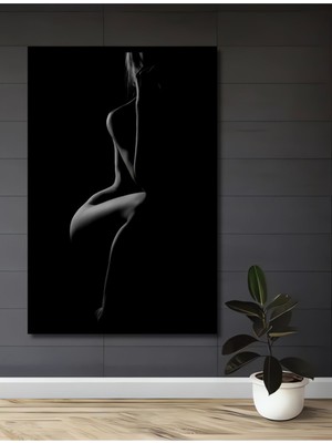 Teona Ahşap Ahşap Tablo Kadın Şehvetli 3 Boyutlu Çerçeve Görünümlü Dikey Duvar Tablo