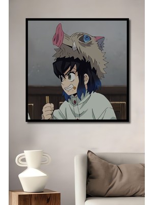 Teona Ahşap Dekoratif Yatay Anime Duvar Tablo Ahşap Dikdörtgen Tablo