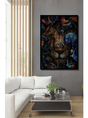 Teona Ahşap 3 Boyutlu Tropikal Doğa Manzara Temalı Ahşap Tablo Çerçeve Görünümlü Dikey Duvar Dekorasyon Tablosu