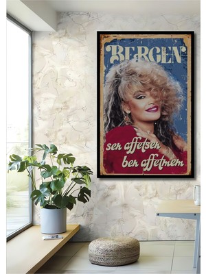Teona Ahşap Tablo Bergen Acıların Kadını 5 Sen Affetsen Ben Affetmem Arabeskin Kraliçeleri Retro Vintage Tablo