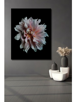 Teona Ahşap Dekoratif Dikey Minimalist Çiçek Duvar Tablo Ahşap Dikdörtgen Tablo