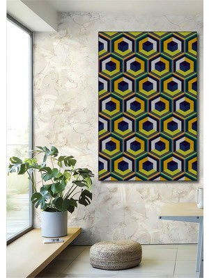 Teona Ahşap Dekoratif Dikey Modern Tasarım Duvar Tablo Ahşap Dikdörtgen Tablo