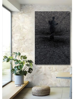 Dekoratif Dikey Modern Sanat Duvar Tablo Ahşap Dikdörtgen Tablo