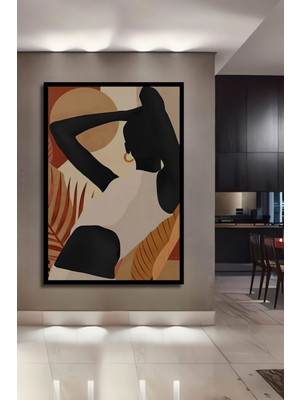 Ahşap 3 Boyutlu Paspartu Görünümlü Mdf Tablo Çerçeve Görünümlü Dikey Duvar Dekorasyon Tablosu