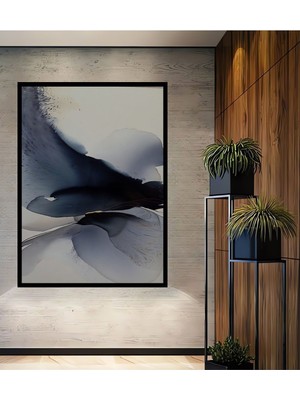 Teona Ahşap Ahşap Tablo Soyut Ofis Oturma Odası ve Koridorlar Için Ideal Çerçeve Görünümlü Dikey Duvar Tablo