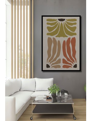 Teona Ahşap Ahşap Soyut Renkli Desenler Flower Modern Art Tablo Çerçeve Görünümlü Dikey Duvar Dekorasyon Tablosu