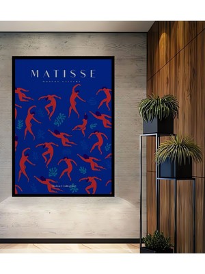 Ahşap Soyut Renkli Desenler Matisse Gallery Modern Art Tablo Çerçeve Görünümlü Dikey Duvar Tablo