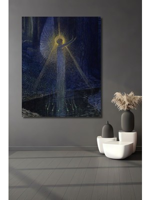 Dekoratif Dikey Modern Spiritüel Sanat Duvar Tablo Ahşap Dikdörtgen Tablo