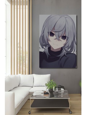 Teona Ahşap Dekoratif Dikey Anime Duvar Tablo Ahşap Dikdörtgen Tablo