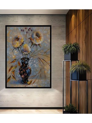 Teona Ahşap Dekoratif Ahşap Tablo Çerçeve Görünümlü Dikey Duvar Dekorasyon Tablosu