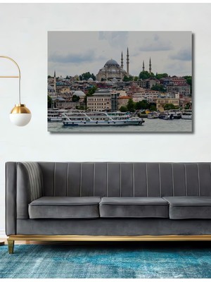 Teona Ahşap Dekoratif Ahşap Tablo Istanbul Hediye Eminonu 3 Boyutlu Şık Yatay Duvar Dekorasyon Tablosu