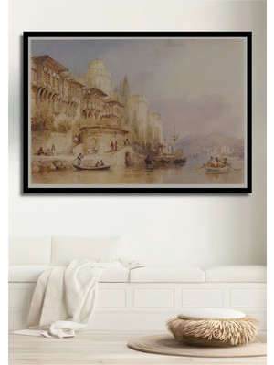 Teona Ahşap Dekoratif Yatay Eski Zamanlar Sanat Duvar Tablo Ahşap Dikdörtgen Tablo