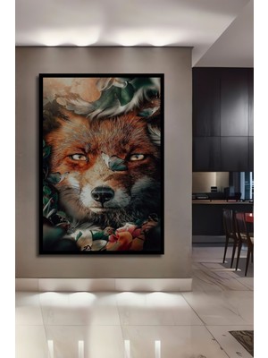 3 Boyutlu Tropikal Doğa Manzara Temalı Ahşap Tablo Çerçeve Görünümlü Dikey Duvar Dekorasyon Tablosu