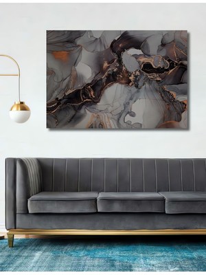 Dekor Ofisi Modern Soyut Sanat Dekoratif Ahşap Tablo Şık Yatay Duvar Dekorasyon Tablosu