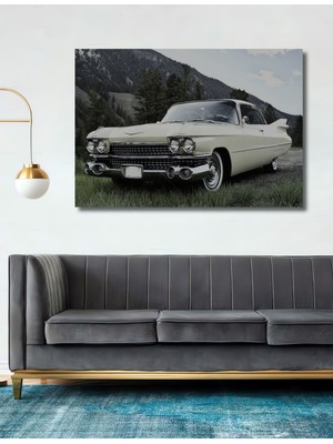 Dekoratif Ahşap Tablo Retro Araba Garaj 3 Boyutlu Ofis Posteri Şık Yatay Duvar Dekorasyon Tablosu