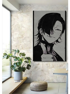 Teona Ahşap Dekoratif Dikey Anime Karakter Duvar Tablo Ahşap Dikdörtgen Tablo