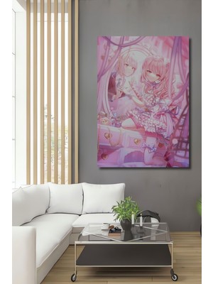 Dekoratif Dikey Anime Duvar Tablo Ahşap Dikdörtgen Tablo