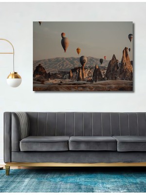 Teona Ahşap Dekoratif Lüks Ahşap Tablo Balon Şık Yatay Duvar Dekorasyon Tablosu