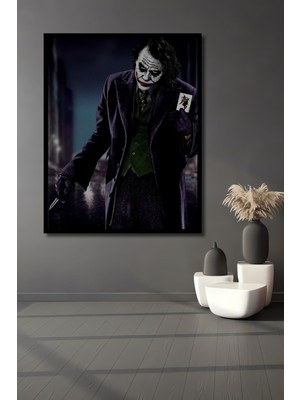 Dekoratif Joker Soyut Ahşap Tablo Dekoratif Tablolar Çerçeve Görünümlü Dikey Duvar Dekorasyon Tablo