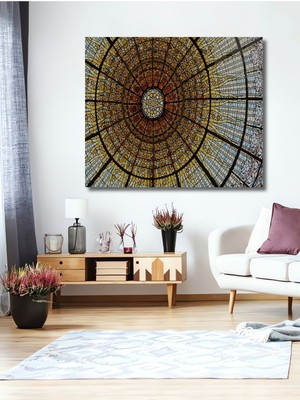 Teona Ahşap Dekoratif Renkli Soyut Ahşap Tablo Renkli Şık Yatay Duvar Dekorasyon Tablosu