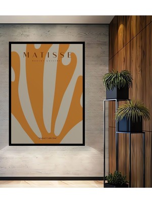 Ahşap Soyut Renkli Desenler Matisse Gallery Modern Art Tablo Çerçeve Görünümlü Dikey Duvar Tablo