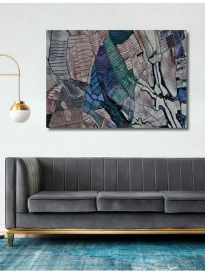 Dekoratif Dekoratif Soyut Ahşap Tablo Şık Yatay Duvar Dekorasyon Tablosu