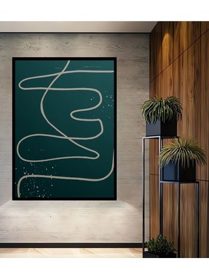 Teona Ahşap Soyut Vintange Retro Bohem Art Vektorel Abstract Minimalist Ahşap Tablo Çerçeve Görünümlü Tablo