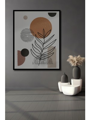 Ahşap Tablo Soyut Sanat ve Bohem Tarzı Çerçeve Görünümlü Dikey Duvar Tablo
