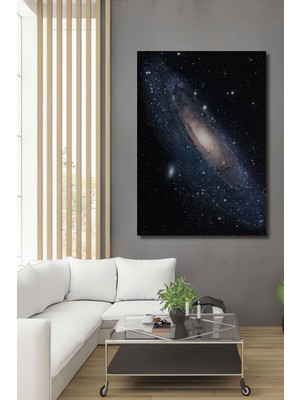 Dekoratif Dikey Samanyolu Galaksi Duvar Tablo Ahşap Dikdörtgen Tablo