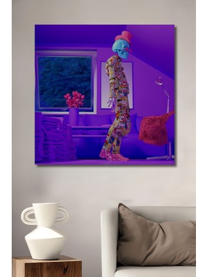 Teona Ahşap Dekoratif Dikey Modern Sanat Neon Still Duvar Tablo Ahşap Dikdörtgen Tablo