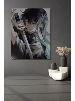 Dekoratif Dikey Anime Duvar Tablo Ahşap Dikdörtgen Tablo