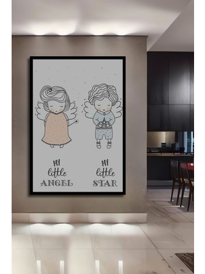 Teona Ahşap Ahşap Çocuk Bebek Genç Odası Dekorasyon Seti Ev Dekoru Tablo Çerçeve Çerçeve Görünümlü Duvar Tablo