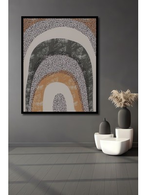 Teona Ahşap Abstgeahşap Tablo,yüksek Kaliteli Baskı,metal Çerçeve Çerçeve Görünümlü Dikey Duvar Dekorasyon Tablo