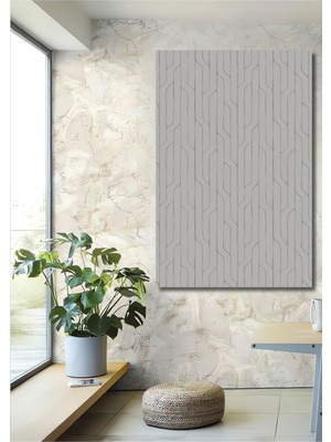 Teona Ahşap Dekoratif Dikey Minimalist Modern Desen Duvar Tablo Ahşap Dikdörtgen Tablo