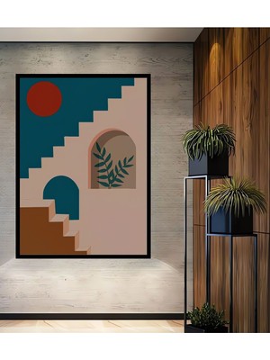 Ahşap Bohem Dekorasyon Yüksek Kaliteli Tasarım Tablo Çerçeve Görünümlü Dikey Duvar Dekorasyon Tablo