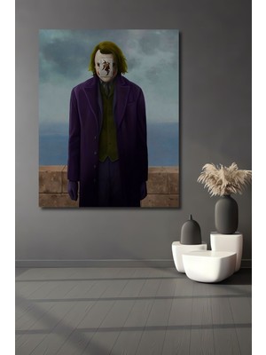 Dekoratif Dikey Joker Tasarım Duvar Tablo Ahşap Dikdörtgen Tablo