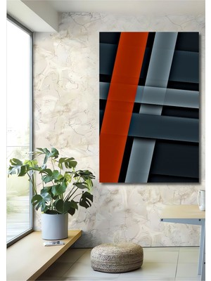 Dekoratif Dikey 3 Boyutlu Modern Tasarım Duvar Tablo Ahşap Dikdörtgen Tablo