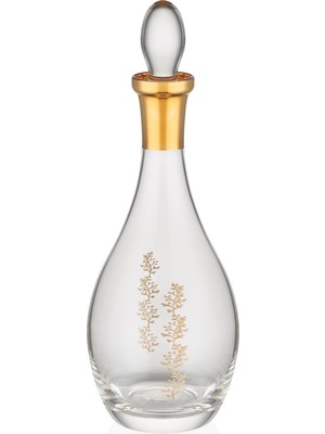 Decorium Lorin 24 Ayar Altın Yaldızlı 35 CM850 ml Cam Şarap Şişesi 9-01040070