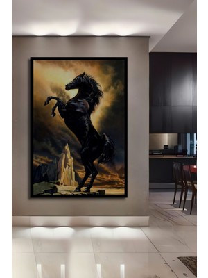 3 Boyutlu Tropikal Doğa Manzara Temalı Ahşap Tablo Çerçeve Görünümlü Dikey Duvar Dekorasyon Tablosu