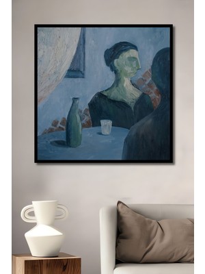 Teona Ahşap Ahşap Tablo Sevgililer Baskılı,çift Sanat,modern Sanat,soyut 3 Boyutlu Çerçeve Görünümlü Duvar Tablo