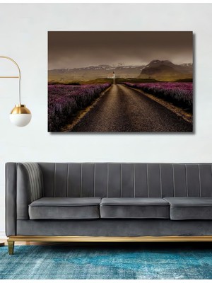Dekoratif Ahşap Tablo, Yol 3 Boyutlu , Doğa Poster, Sprinig Sanat Şık Yatay Duvar Dekorasyon Tablosu
